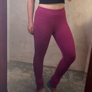 Michael Stars Organic Cotton Magenta Leggings Size Medium NEW